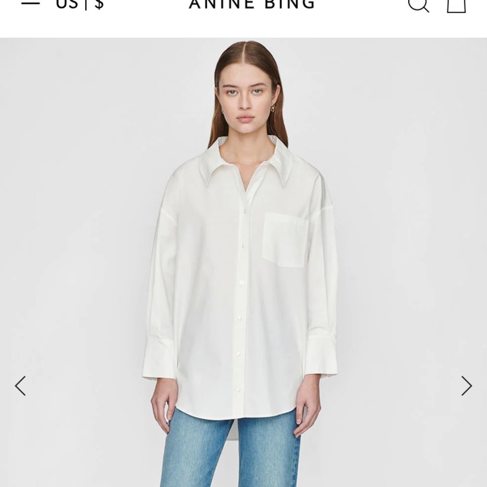 Anine Bing Mika shirt XXS - white
